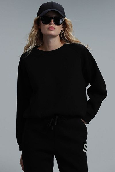 Lufian Uwen Women's Knitted Sweatshirt Black