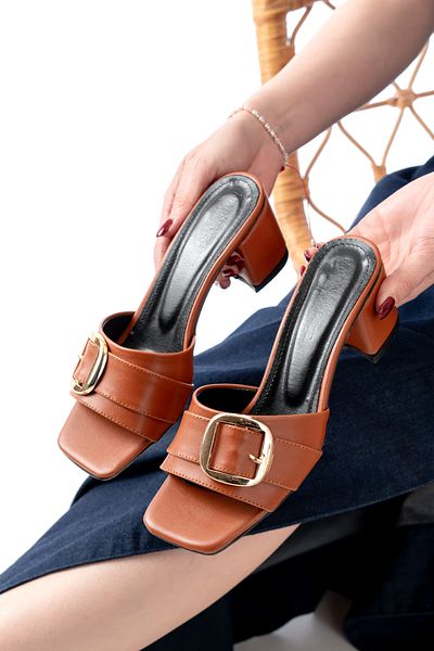 marinarosse Women's Igo Tan Heeled Slippers