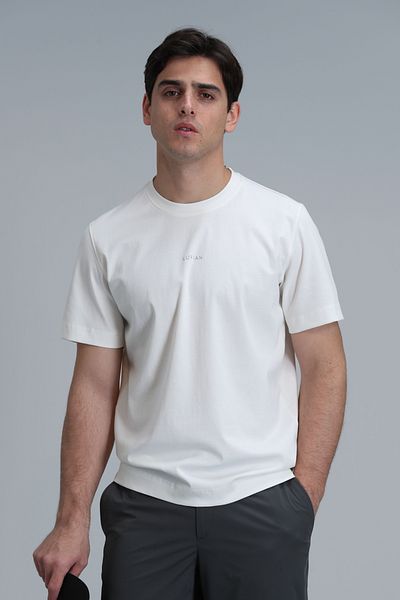 Lufian Antony Modern Graphic T- Shirt Off White