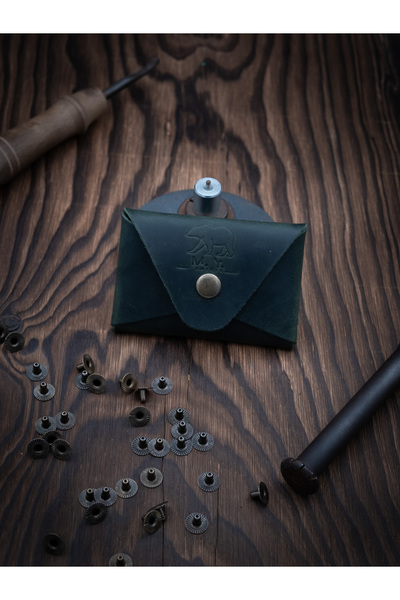 MY Leather Aisa Hakiki Deri El Yapımı Zarf Kartlık