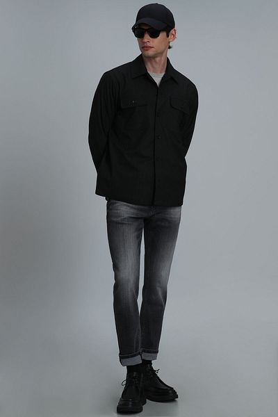 Lufian Έρχεται Smart Jean Ανδρικό Παντελόνι Slim Fit Grey