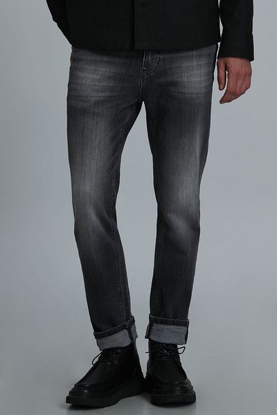Lufian Έρχεται Smart Jean Ανδρικό Παντελόνι Slim Fit Grey