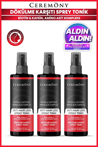 Ceremony Biotin & Kafein & Amino Kompleks İçeren Dökülme Karşıtı Saç Sprey To...
