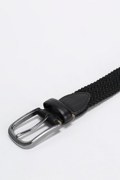 Lufian Men's Black Knitted Belt - Karman
