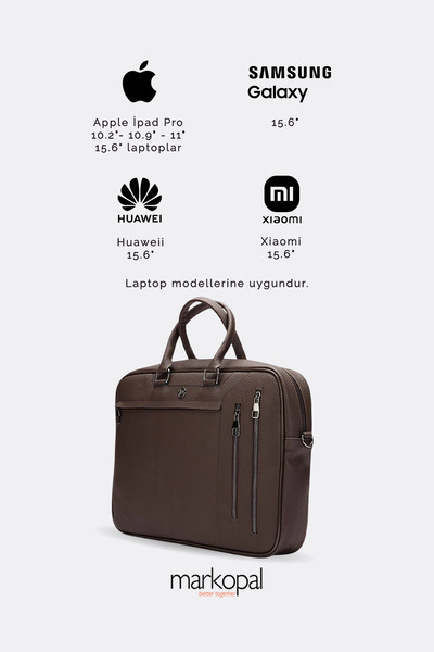 MORCA حقيبة كمبيوتر محمول وحقيبة جلدية للجنسين باللون البني "حقيبة عملية تعكس نمطك