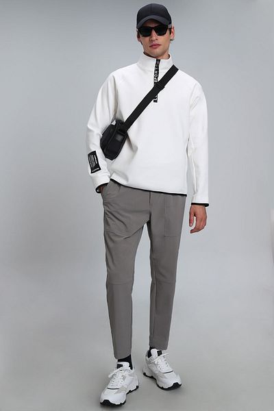 Lufian Davın Men's Sweatshirt Off White