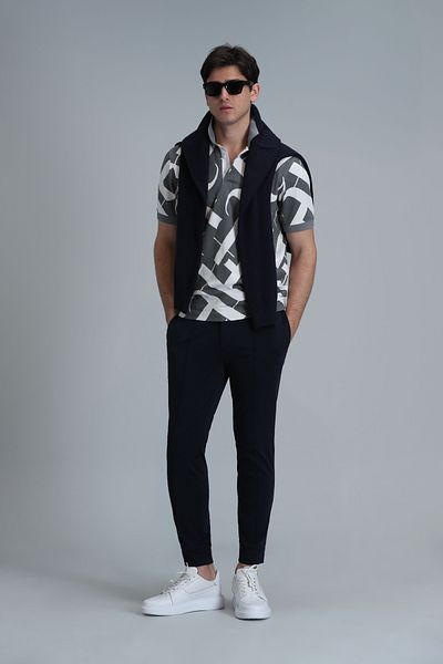 Lufian Παντελόνι Pito Jogger Tailored Fit Navy Blue