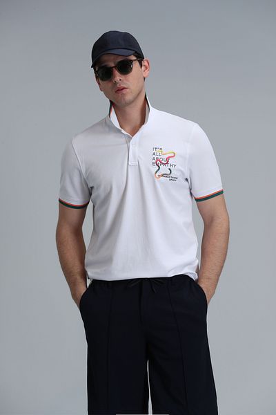 Lufian King Smart Men's Polo T-Shirt White