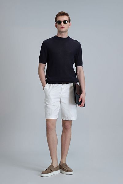 Lufian Ανδρικό πουλόβερ Alen Navy Blue