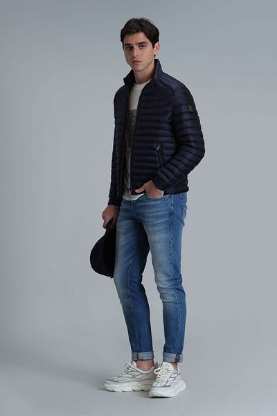 Lufian Ανδρικό παλτό Sergio - Navy Blue