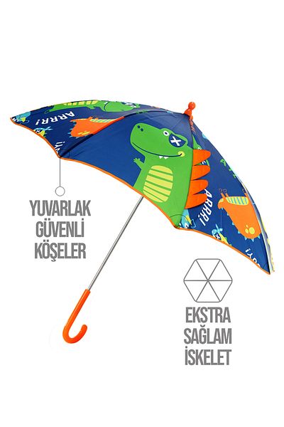 Denokids Boy's Dinosaur Umbrella - Colorful