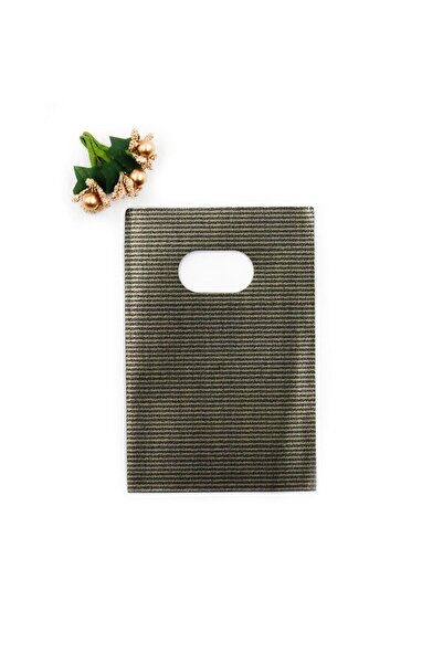 repro design 12x17 Cm Siyah Lüks El Geçme Hediye Poşeti 50’li