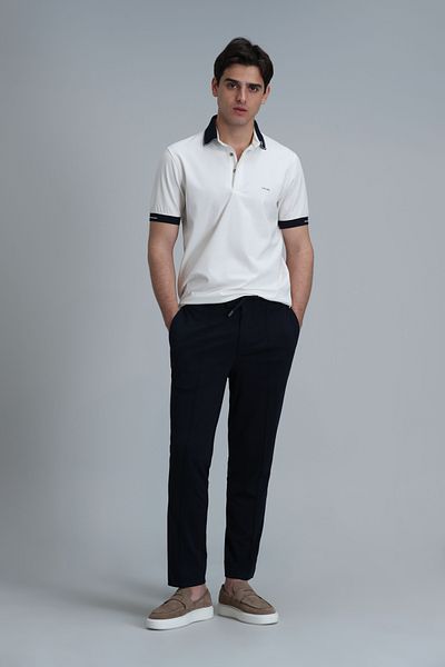 Lufian Tricou polo pentru bărbați Tylor Smart - alb