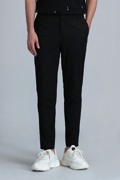Lufian Ανδρικό παντελόνι Chino Glen Smart Slim Fit Μαύρο
