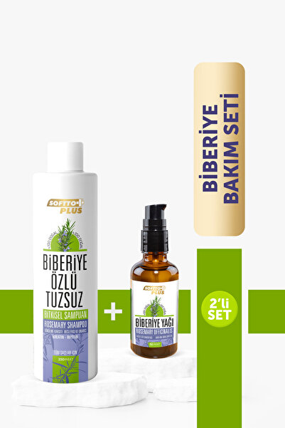 Softto Plus BİBERİYE TUZSUZ ŞAMPUAN VE BİBERİYE YAĞ 2Lİ BAKIM SETİ
