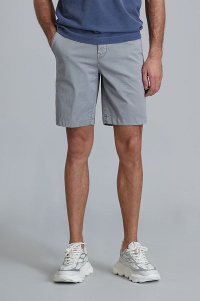 Lufian Zegler Men's Gray Slim Fit Sports Chino Shorts