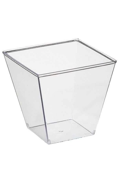 Kristal Akrilik Kristal Prizma Kübik Kase 200CC Kapaksız 50 Adet