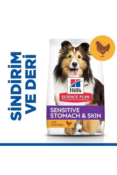 Hill's Hills Science Plan Sensitive Stomach and Skin with Chicken Medium Dry Dog Food - 14 kg