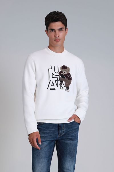 Lufian Мъжки суитшърт Pitcher, цвят Off White