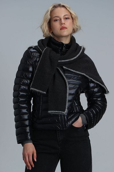Lufian Mary Goose Feather Black Women's Coat