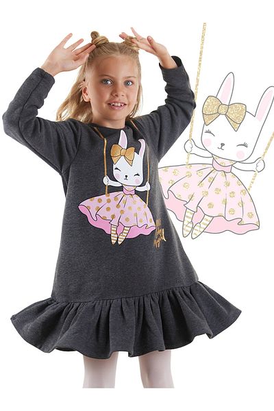 Denokids Glitter Rabbit Φόρεμα για κορίτσι