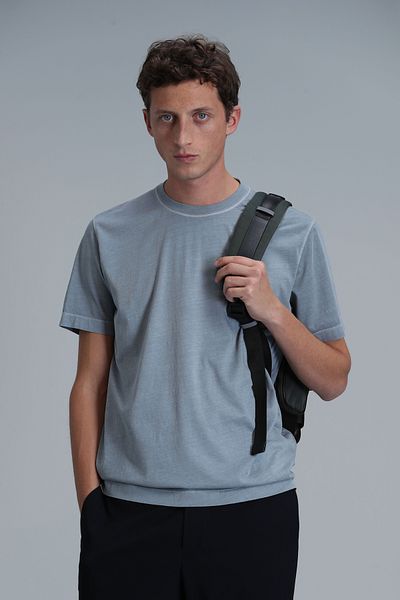Lufian Ανδρικό μπλουζάκι Sarder Basic Water Green