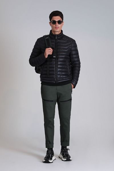 Lufian Ανδρικό παλτό Andy Goose Feather Μαύρο