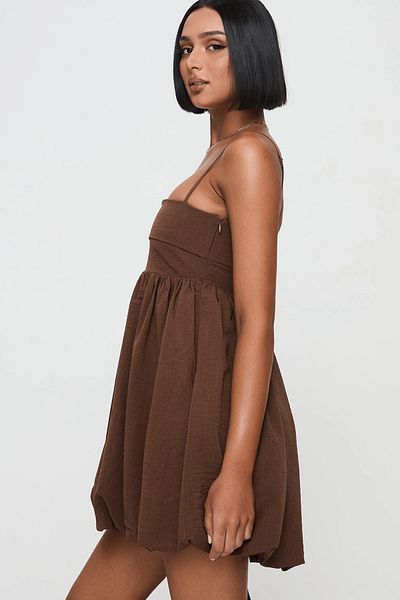 World Fashion Trends Worl Fashion Trends Strap Balloon Mini Dress -Wft8024