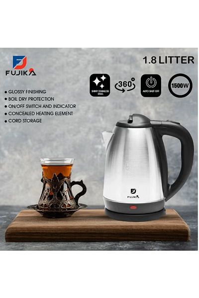 Fujika Electric Kettle 1.8L 1500W FJK-180 - Silver