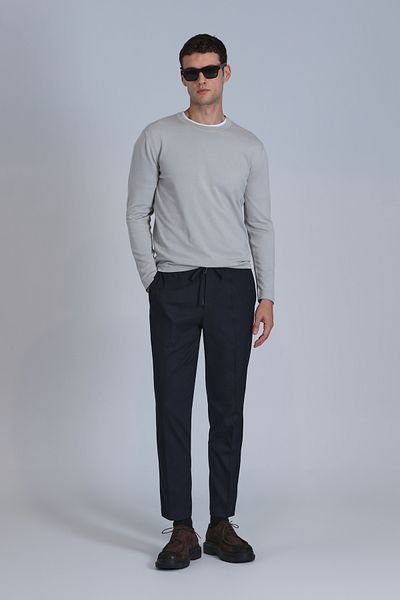 Lufian Glen Men's Slim Fit Navy Blue Chino Pants