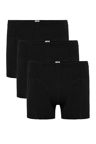 Steve Wolls Ανδρικό μαύρο 3 τεμάχιο Classic Bamboo Boxer - 25101