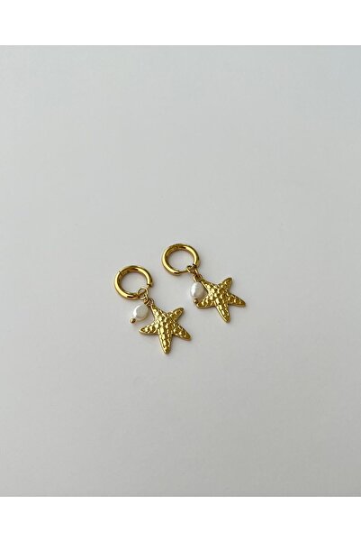 eyla collection Real Pearl Starfish Figured Earrings