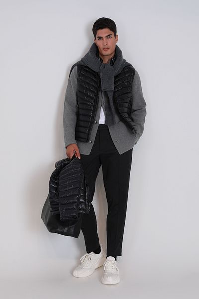 Lufian Ανδρικό αθλητικό παντελόνι Chino Lusi Black Slim Fit