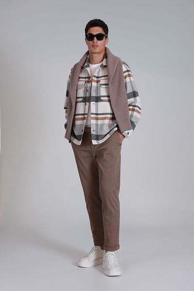 Lufian Gabriel Slim Fit Men's Chino Pants - Brown