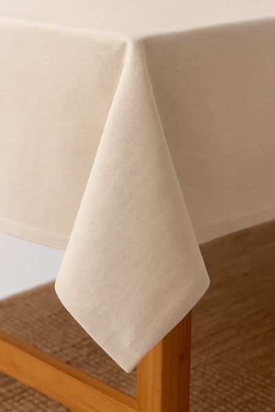 Mirilliahome Față de masă din in natural – Față de masă modernă de culoare bej