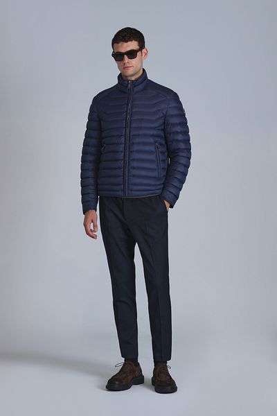 Lufian Ανδρικό παλτό Andy Goose Feather Navy Blue