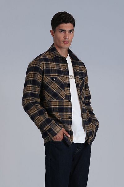 Lufian Ανδρικό πουκάμισο Hammer Basic Slim Fit Navy Blue