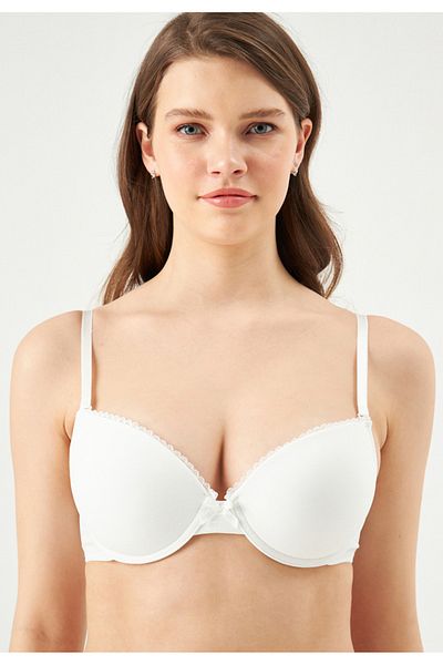 Eros Ecru Ersk121 Tulip Mandlová polopush-up jednoduchá podprsenka