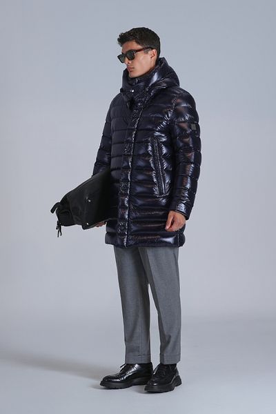 Lufian Albert Down Ανδρικό Παλτό Navy Blue