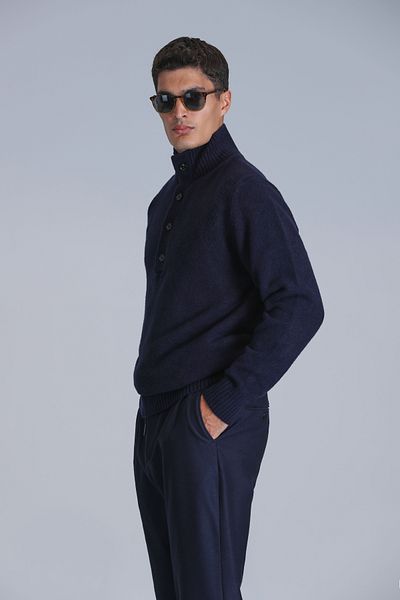 Lufian Navy Blue Bert Men's Sweater