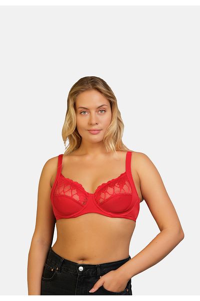 Eros Red Ersk360 Fiona Gathering Bra
