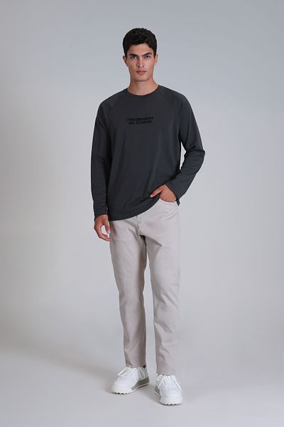 Lufian Tricou cu mânecă lungă kaki pentru bărbați - Holly
