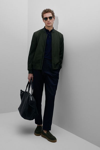 Lufian Ανδρικό παλτό Green Roger