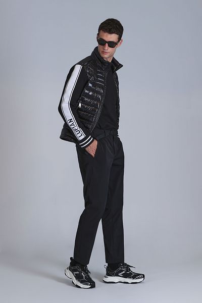 Lufian Μαύρο Slim Fit Hidden Sports Ανδρικό παντελόνι Chino