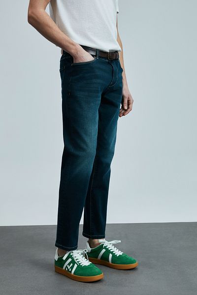 Lufian Pantaloni pentru bărbați Pele Smart Jean Slim Fit Albastru