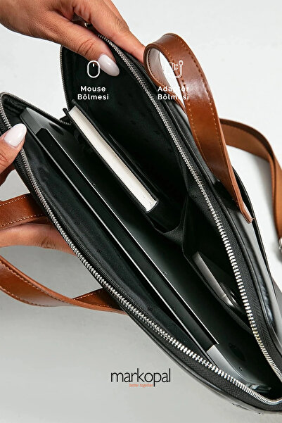 MORCA حقيبة كمبيوتر محمول بحزام لجهاز ماك بوك، حافظة كمبيوتر محمول مقاس 13 بوصة - 14 بوصة و15 بوصة - 16 بوصة من جلد المنك المبطن