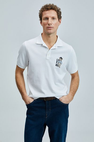 Lufian Best Smart Men's Polo T-Shirt White