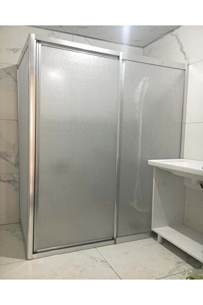 nokta duşakabin Teknesiz Mika Duşakabin Önden Girişli Yan Sabit Panel