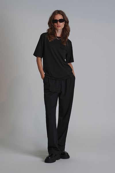 Lufian Tricou pentru femei Veronica Black Regular Fit