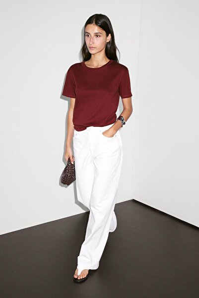 Massimo Dutti %100 pamuklu ve kısa kollu t-shirt